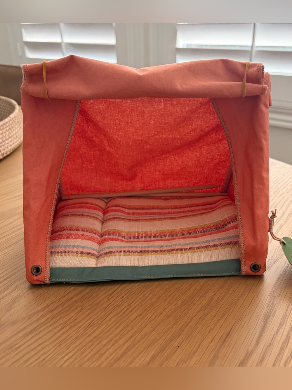 Maileg Happy Camper Mouse Tent — Coral/Pink